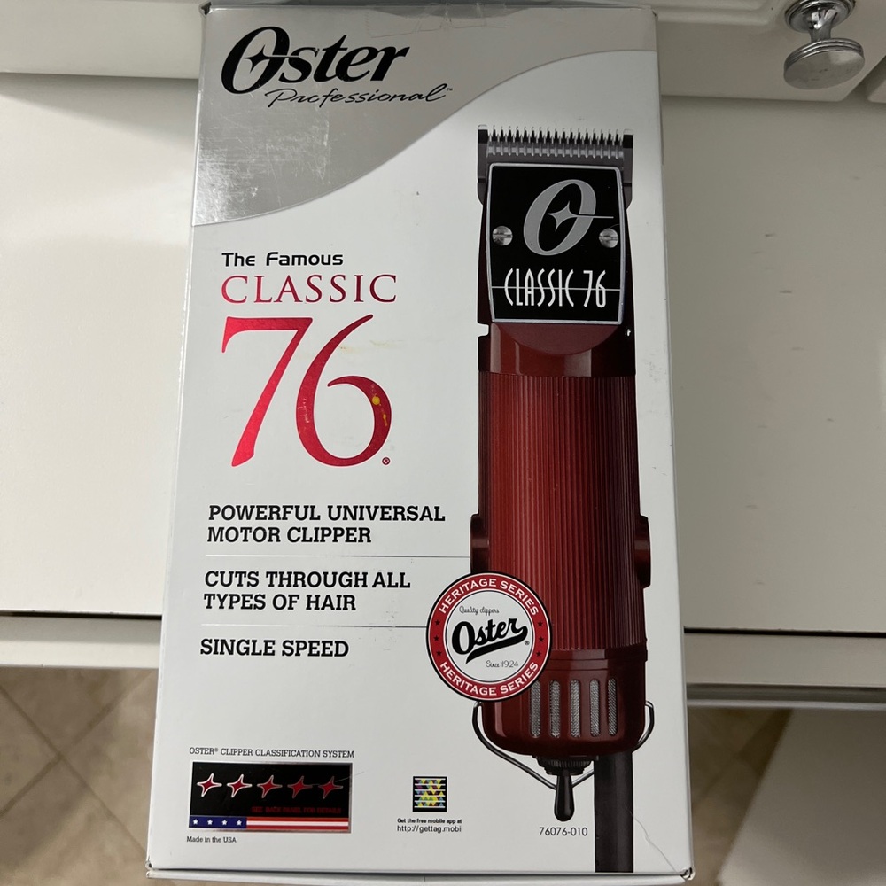 Oster Classic 76 Hair Clipper - Red and Silver